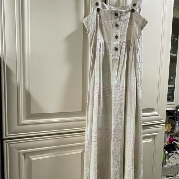 Patagonia Ankle Length Hemp Natural Fiber Neutral Boho Maxi Dress - Picture 2 of 7